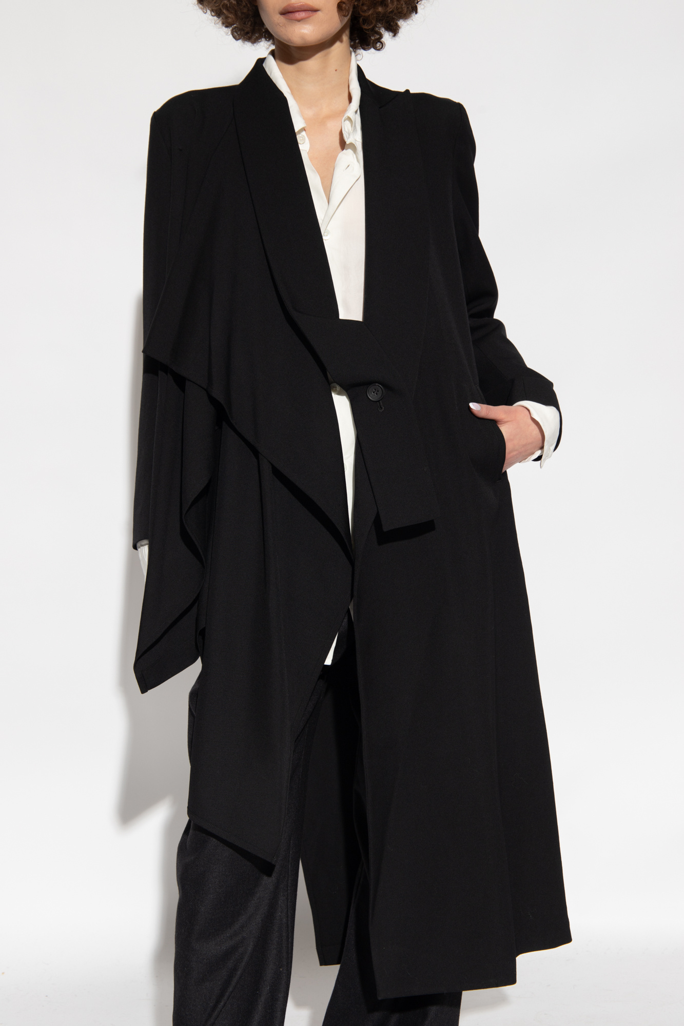 Black Wool coat Yohji Yamamoto - GenesinlifeShops Denmark